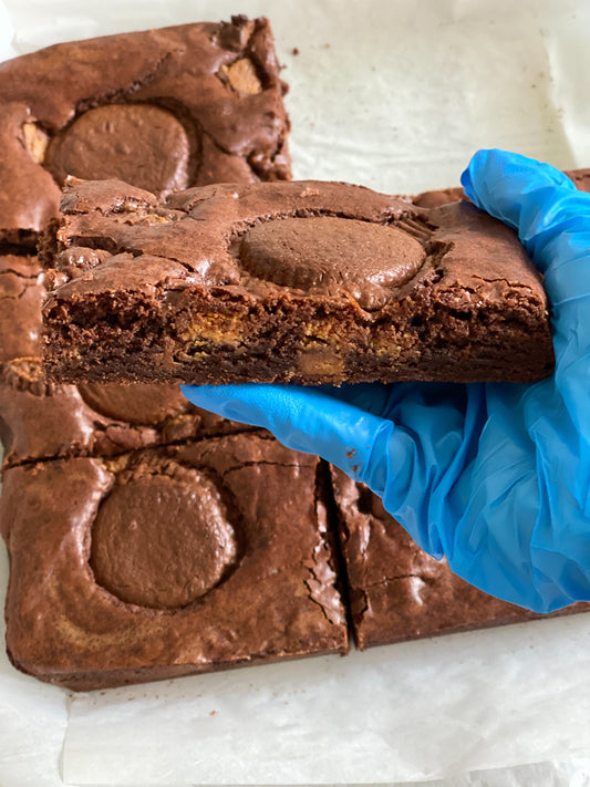 Peanut butter overload brownies